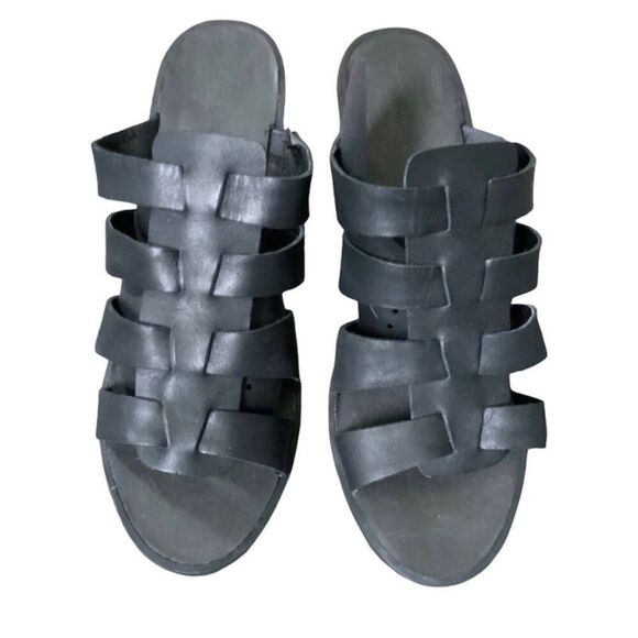 Nordstrom TREASURE & BOND Aleeya Block Heeled Slide Sandals 11 Leather Mules - Picture 4 of 9